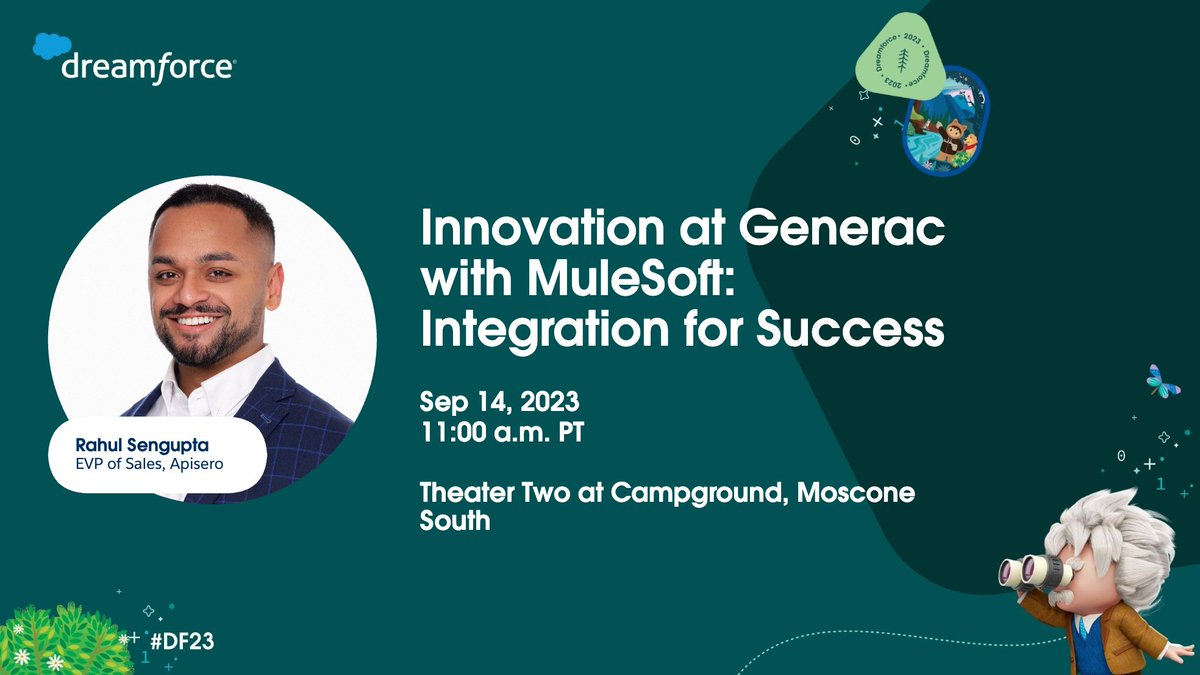 SukantaRoyCD's tweet photo. Dreamforce Alert! 🚀 Speaker Session Unveiled! 🌟

🎙️ Catch Rahul Sengupta, EVP of Sales for Apisero Inc., an NTT DATA company, in action. Don't miss his session and drop by our booth at Campground for more excitement! 🎉

#df23 #salesforcepartner https://t.co/AekOIVNbIF