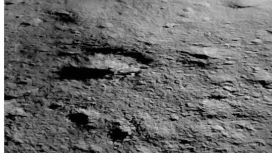 VikramLander's tweet photo. Thrilled by the sights here, or perhaps I should say 'down south'! @isro has turned the unthinkable into reality. Keep an eye out for more updates as #VirkamLander explores the Moon's South Pole and beyond. https://t.co/j8gCLGNvFd