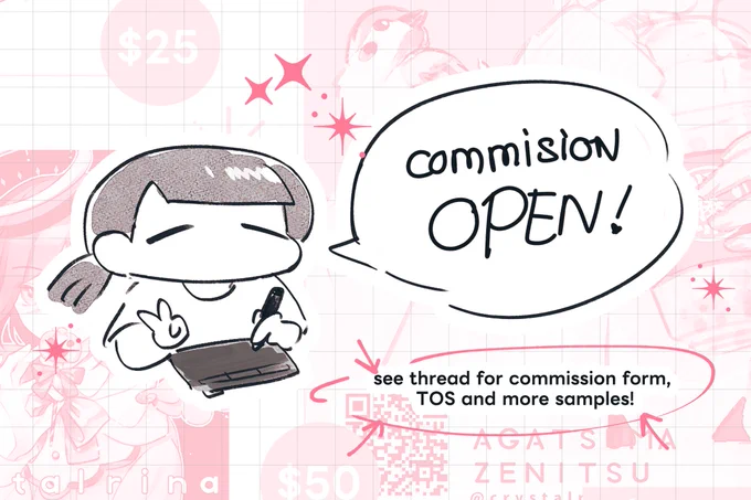 ♥️ Finally opening commissions after a full year whee  🥳♥️

▷ 4 slots open
▷ Do not DM to order a commission, pls fill out the commission form
▷ Check out the thread to see the commission form, TOS and more samples!
▷ Open from Aug 24 - Aug 27 12PM (GMT+7)

(1/2) 