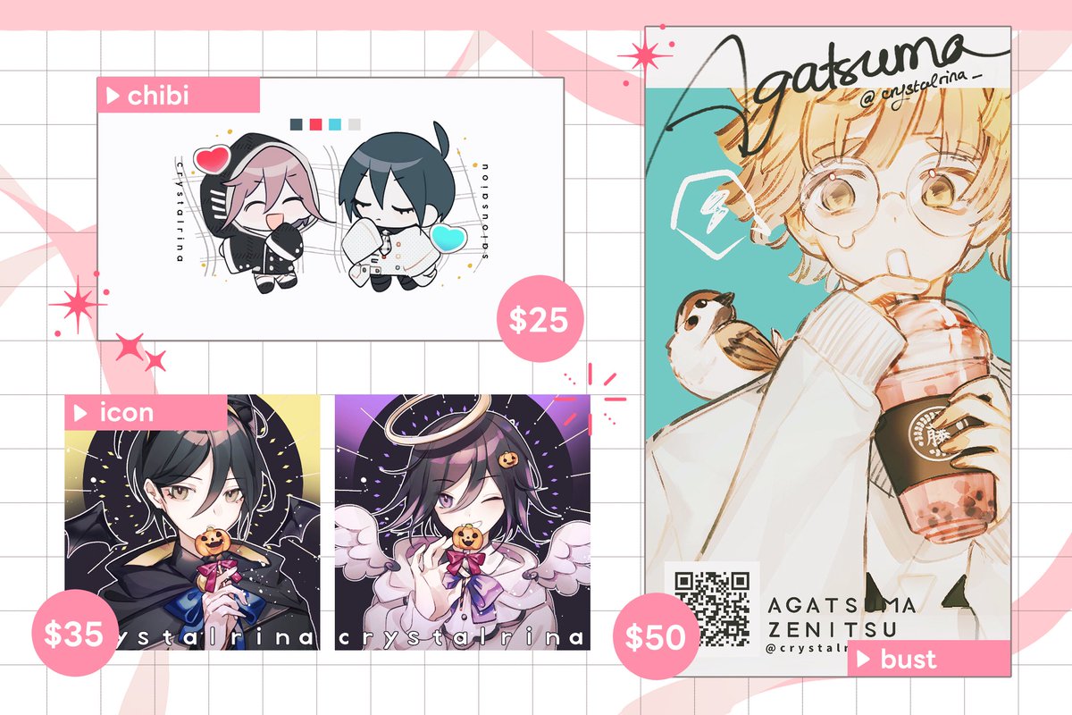Crystalrina_'s tweet photo. ♥️ Finally opening commissions after a full year whee  🥳♥️

▷ 4 slots open
▷ Do not DM to order a commission, pls fill out the commission form
▷ Check out the thread to see the commission form, TOS and more samples!
▷ Open from Aug 24 - Aug 27 12PM (GMT+7)

(1/2) https://t.co/t2c1iDL4vL