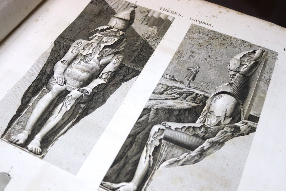 ARCENational's tweet photo. Among ARCE’s book collections, and today’s 75th ARCE anniversary post, is its 3rd edition printing of “Description de l’Egypte”. This edition, along with its texts, maps, and engravings can be accessed at ARCE’s Library in the Cairo office.
#ARCE75 #Napoleon https://t.co/bOfoIPivu7