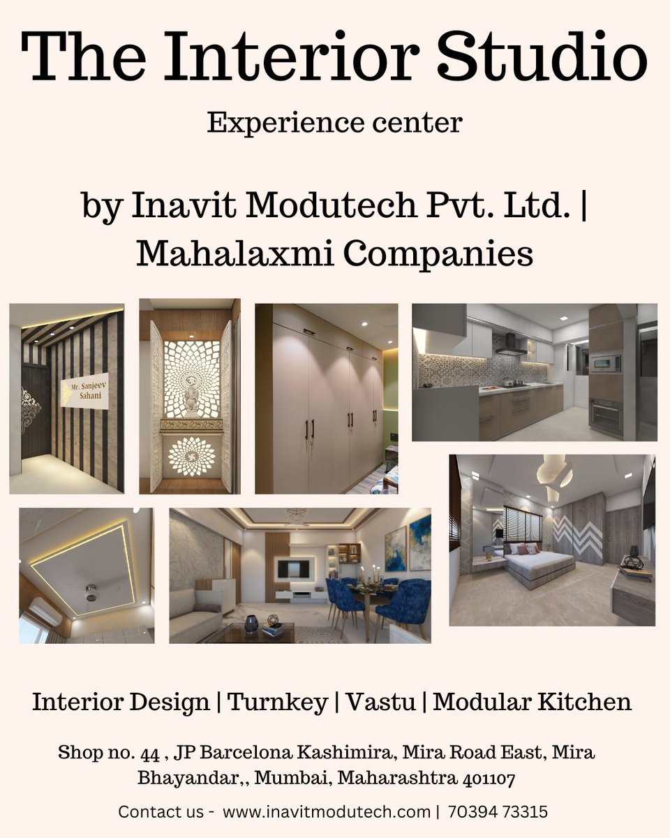 InavitModutech's tweet image. The Interior Studio - Experience Center by Inavit Modutech Pvt. Ltd. | Mahalaxmi Companies

Interior Design | Turnkey | Vastu | Modular Kitchen
   
#TheInteriorStudio #InavitModutech #HomeInterior #InteriorDesign #interiordesigner #interiorstyling  #interiordecor #Mumbai #Thane