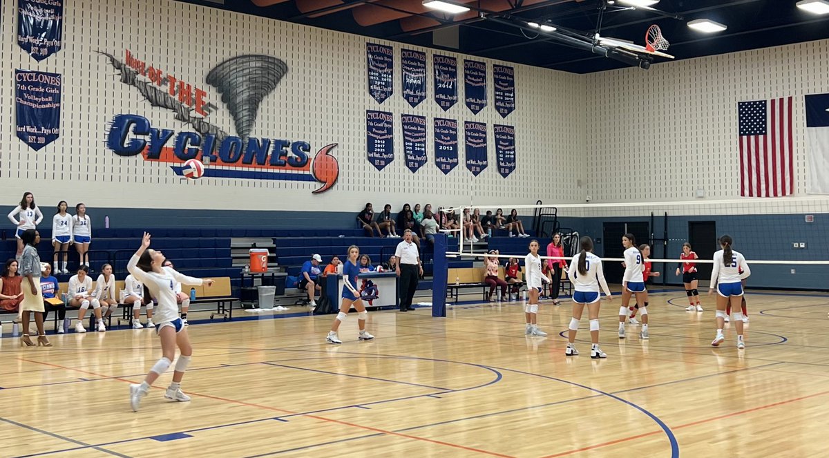 msarneson's tweet photo. First volleyball game of the season! 🏐🌪️ @cobb_cyclones @CobbMSCyclones https://t.co/1Z6fdr9yOz