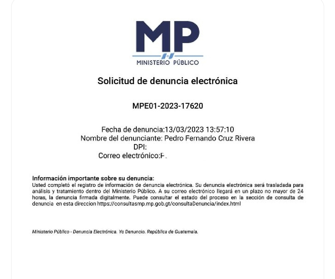 guatevisible's tweet photo. 📌 @PedroFCruz emite una aclaración sobre el desestimiento de una denuncia planteada en marzo pasado, ante la amenaza que fuese inscrito Manuel Baldizón como candidato. https://t.co/xdpcUuBwDX