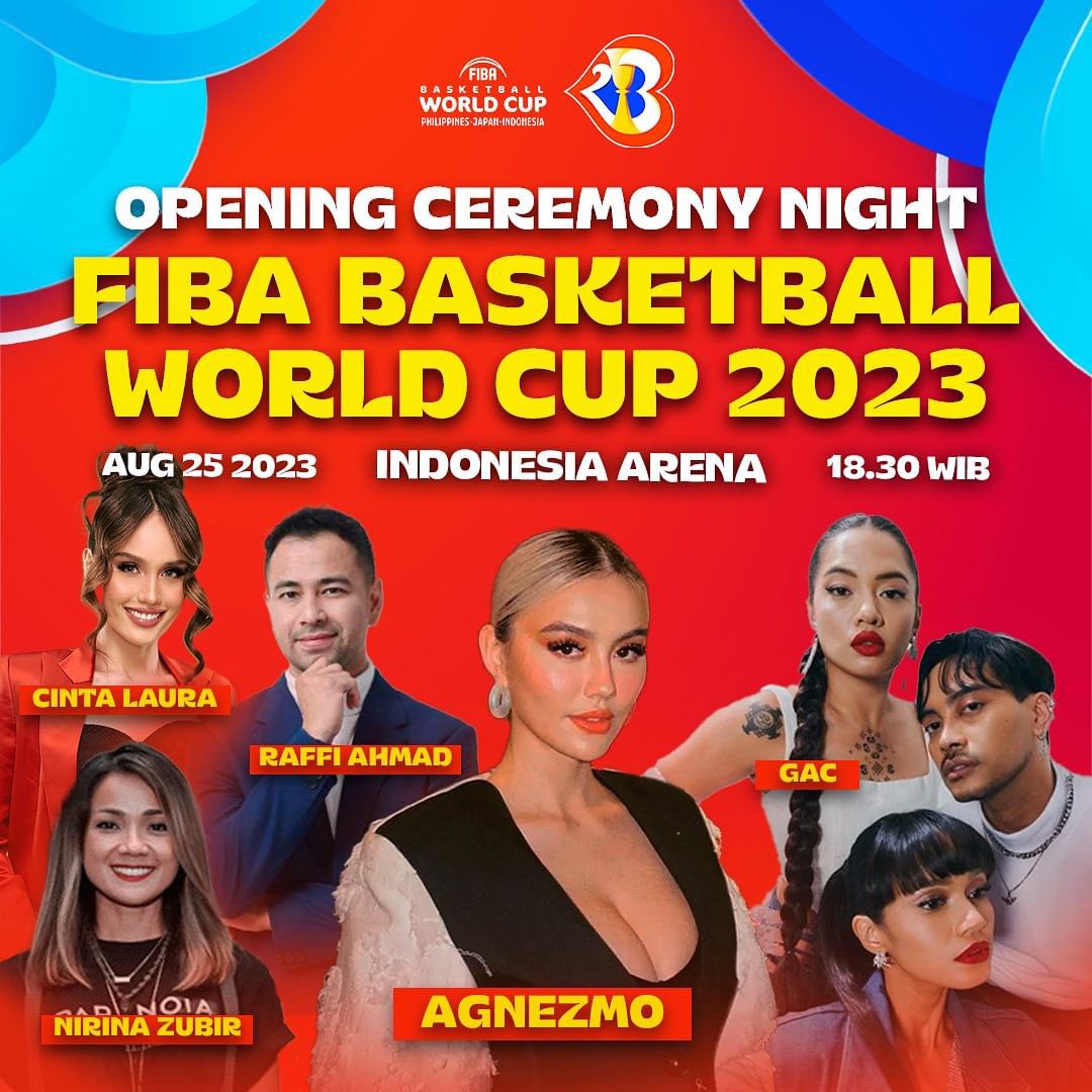 AGNEZ MO (@agnezmo) akan perform di Opening Ceremony Night FIBA Basketballl World Cup 2023 pada tanggal 25 Agustus 2023 mulai pukul 18.30 WIB #AGNEZMO #FIBA #FIBAWC2023