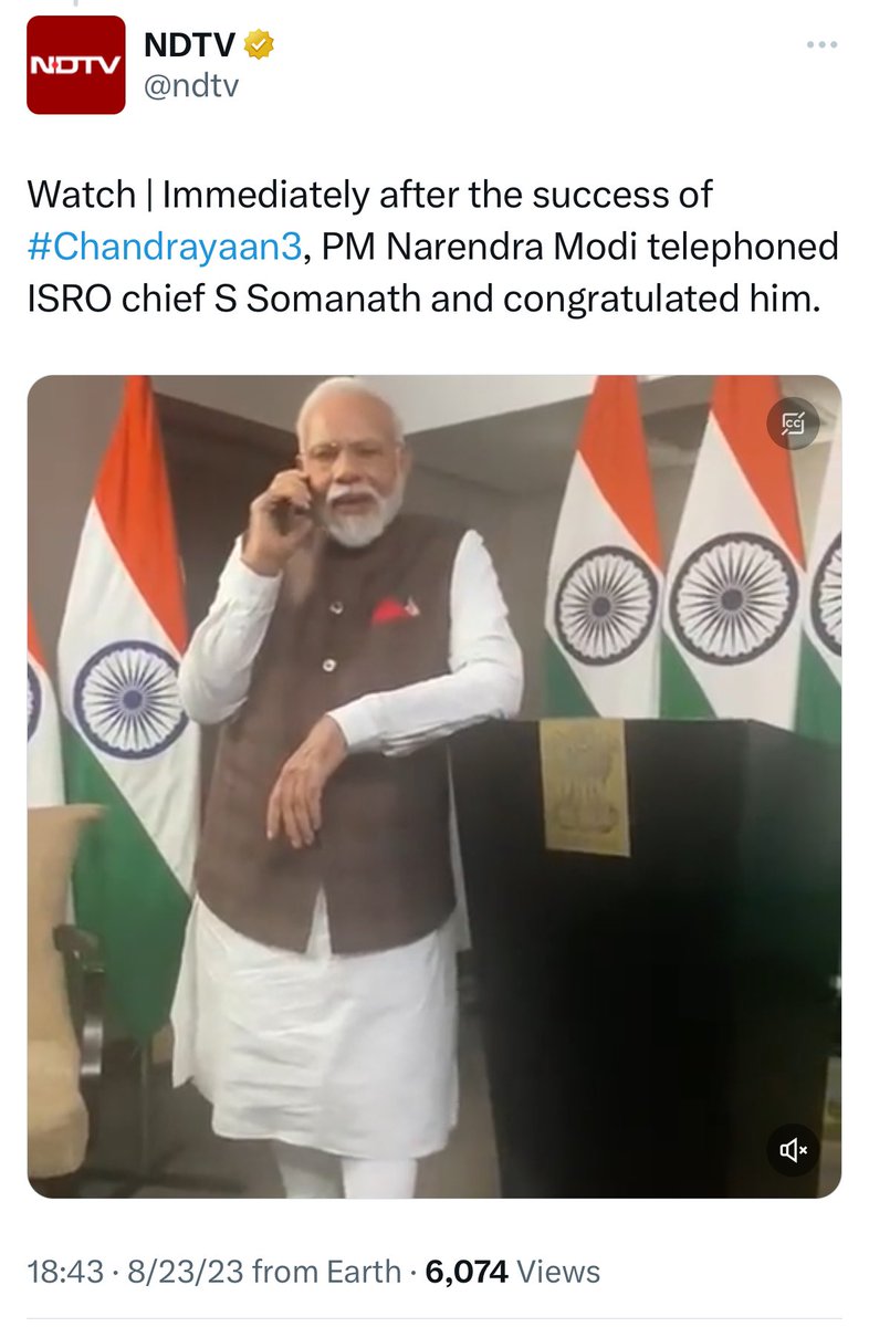 It’s deplorable that PM Modi cannot even allow our scientists to be the main focus on such a significant day &amp; chooses to hog the limelight instead. 

A phone call doesn’t need to be publicly broadcast. He could’ve very well just made the call privately &amp; congratulated the