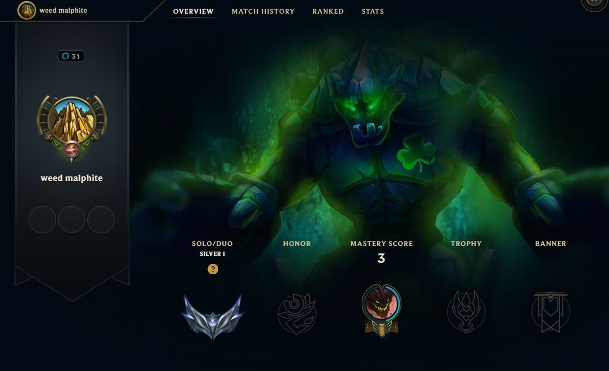 4T7VN's tweet photo. ⚠️⚠️ GIVEAWAY TIME  ⚠️⚠️

doing a giveaway of the famous "weed malphite" league of legends account, below are some stats:

- s13 silver 1
- botted as fuck can get banned any second
- you're only allowed to play malphite
- has green malphite skin!!

like + rt to enter https://t.co/Nd1MgjrSis