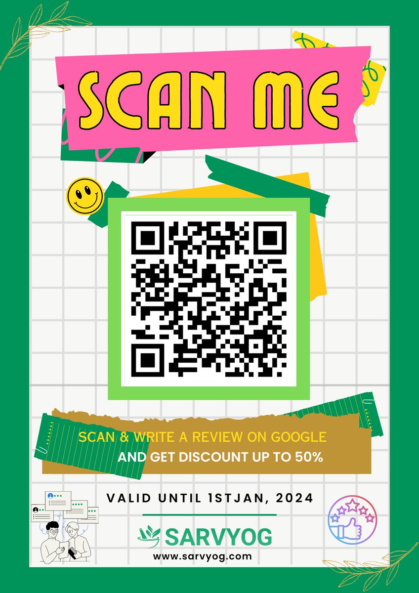 Scan and Write a Review on Google - Sarvyog Ayurveda - sarvyog.com
#scansarvyog #scanandreview #sarvyoggooglereview #sarvyog #sarvyogayurveda