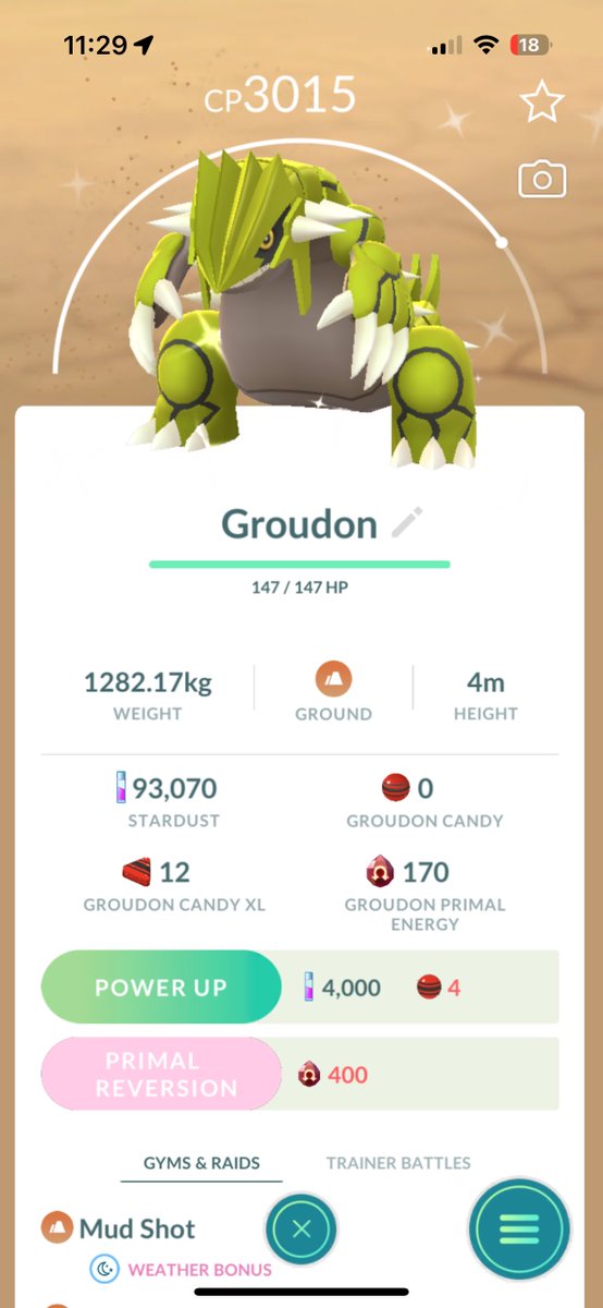 BAYMAAC101's tweet image. Clutch #PokemonGO #Shiny #Groudon add me #TrainerCode  2289 2909 3318