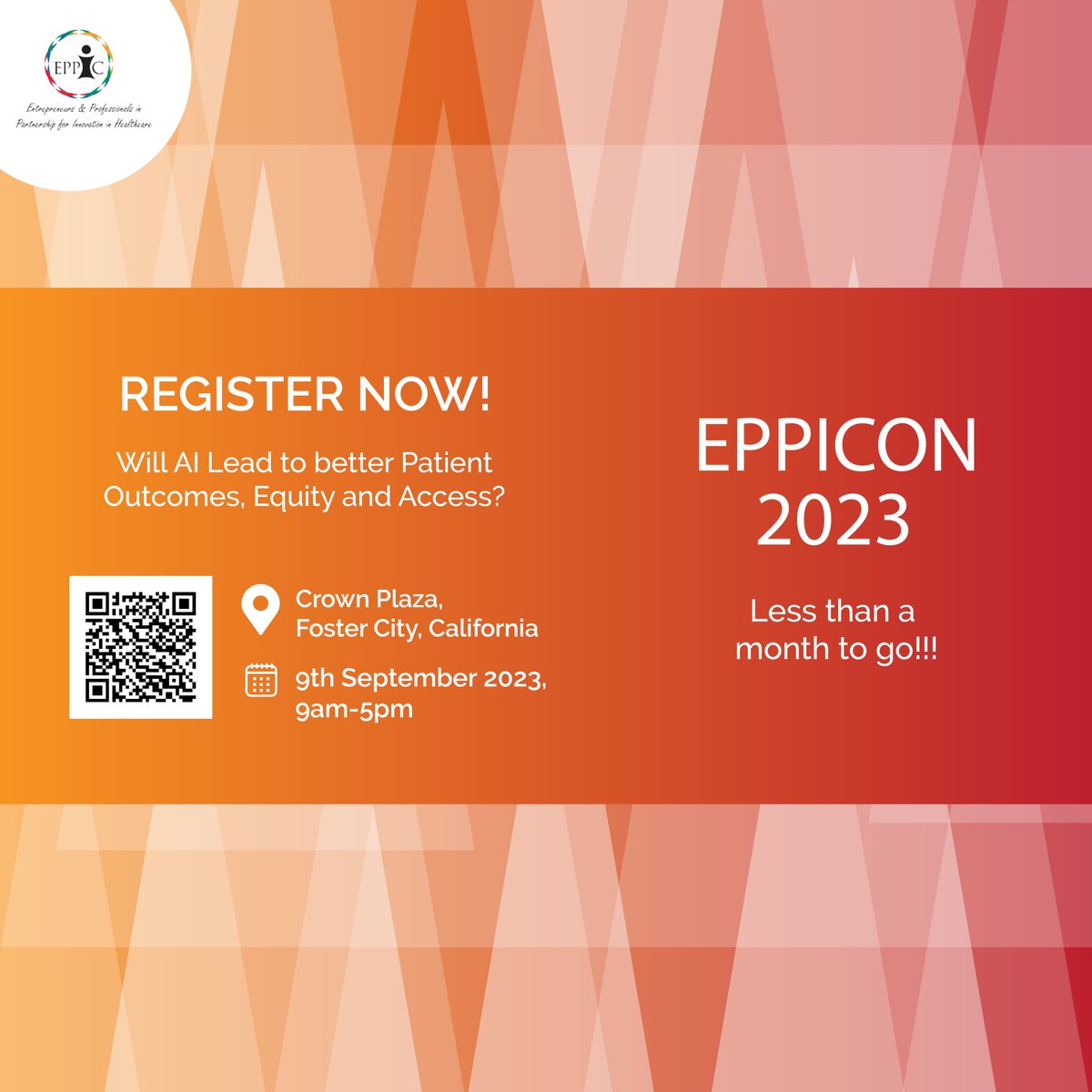 Register for EPPICON 2023 now! This year we will discuss, "Will AI lead to better Patient Outcomes,Equity and Access?" at the Crowne Plaza in Foster City. Registration open at the link below.

lnkd.in/dsCZGCF6

#healthcareinnovation #ai #biotech