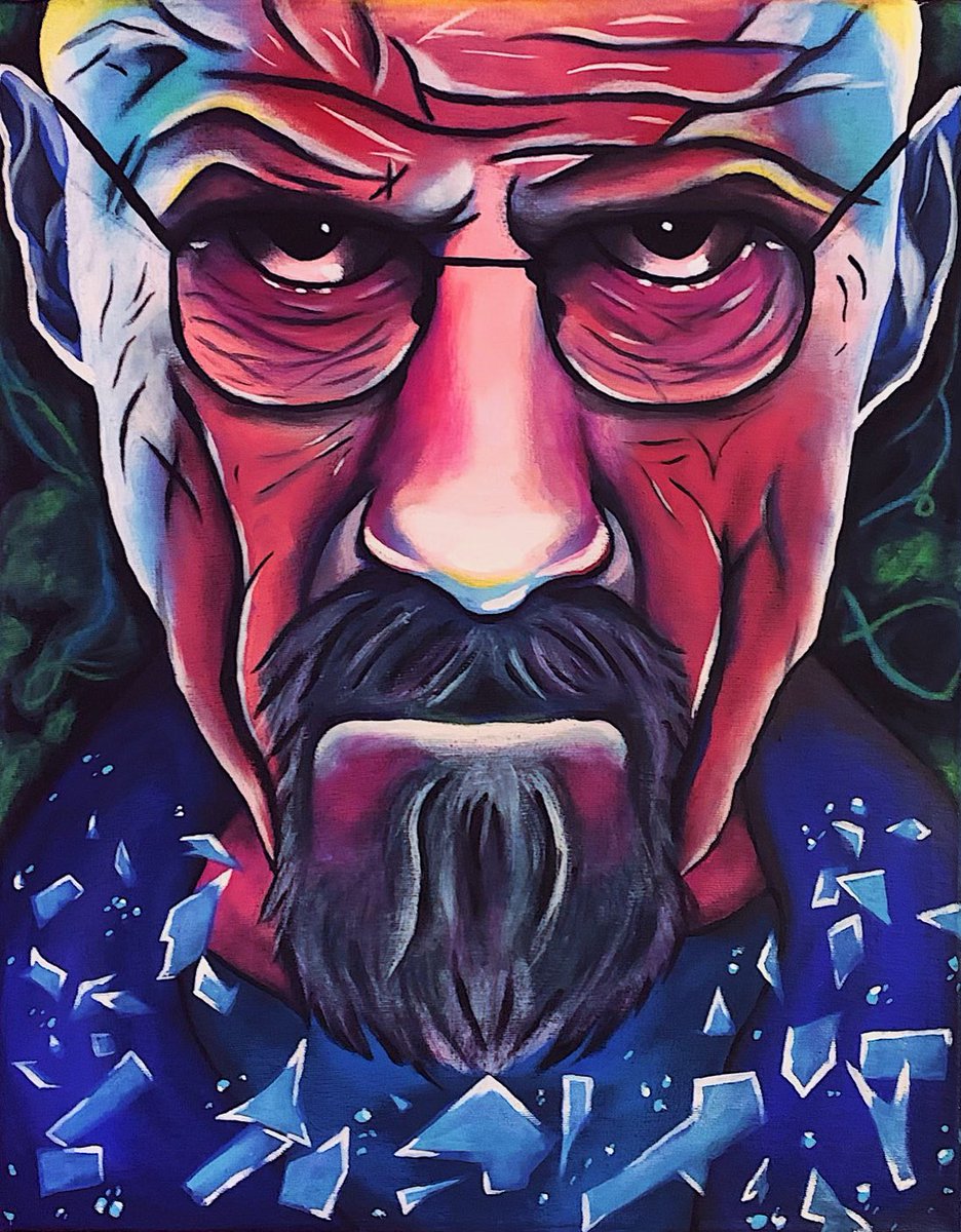 Dream_4Success's tweet photo. @BreakingBad @BryanCranston #walter #Netflix My daughter is super talented… made with acrylic paint!! https://t.co/lu7v9Te1oC https://t.co/7FfQx6exNs