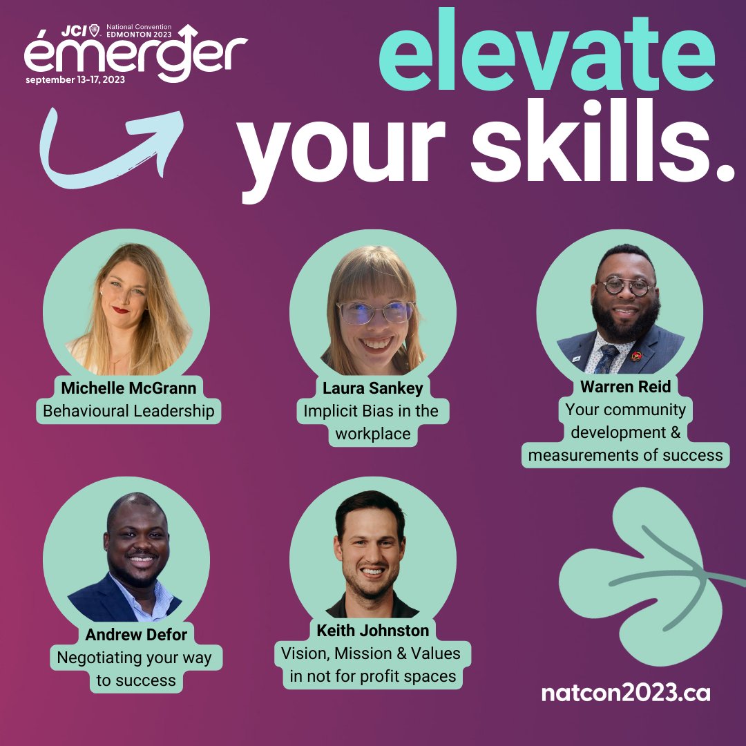 🚀 Unlock Your Potential: Join Us for Transformative Trainings at JCI Canada's National Convention! 🍁
Register ➡️natcon2023.ca