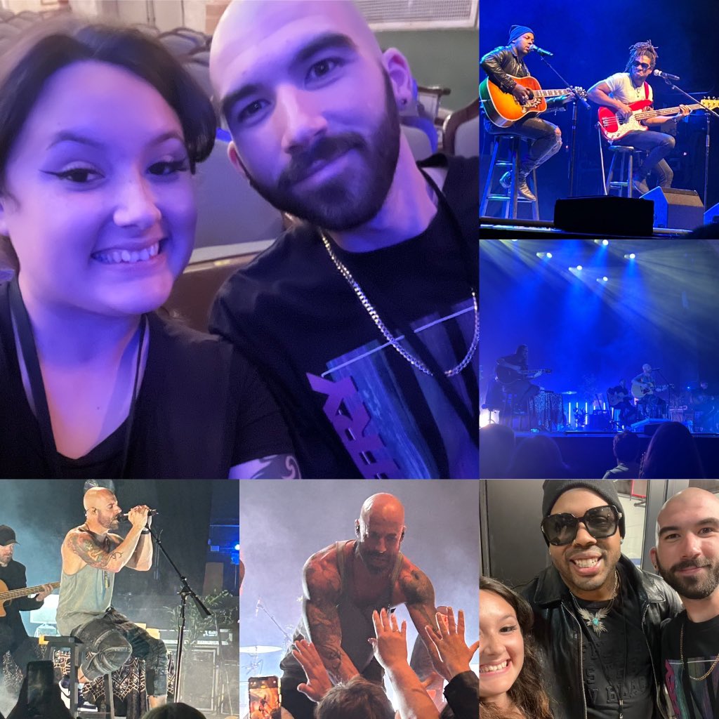 SamLazarus32's tweet photo. What a night with @AlexiRo35742223! @Daughtry_News always puts on a great show! Can’t wait to see you guys again soon. Also, we got to meet @AyronJonesMusic after the show! https://t.co/Ys0AYoBtmS