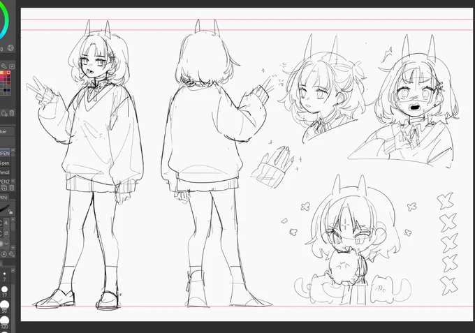 ref sheet that i never got to continue working on ajshdgj  mayhaps after comms i can finally finish this and make it a sample for character sheets