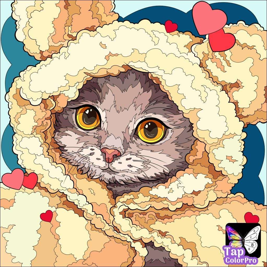 Happy Wednesday, everyone! I hope you're all resting well tonight~ <3

(Not my art, but I colored it via phone.) #coloredart #colored #cat