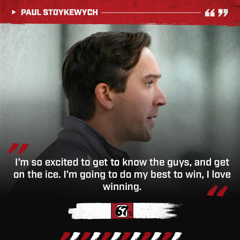 Ottawa67sHockey's tweet photo. 🗞️ Paul Stoykewych is ready to get the season rolling, beginning with training camp next week.

Learn more about our new Assistant Coach, @PaulStoyk 👇