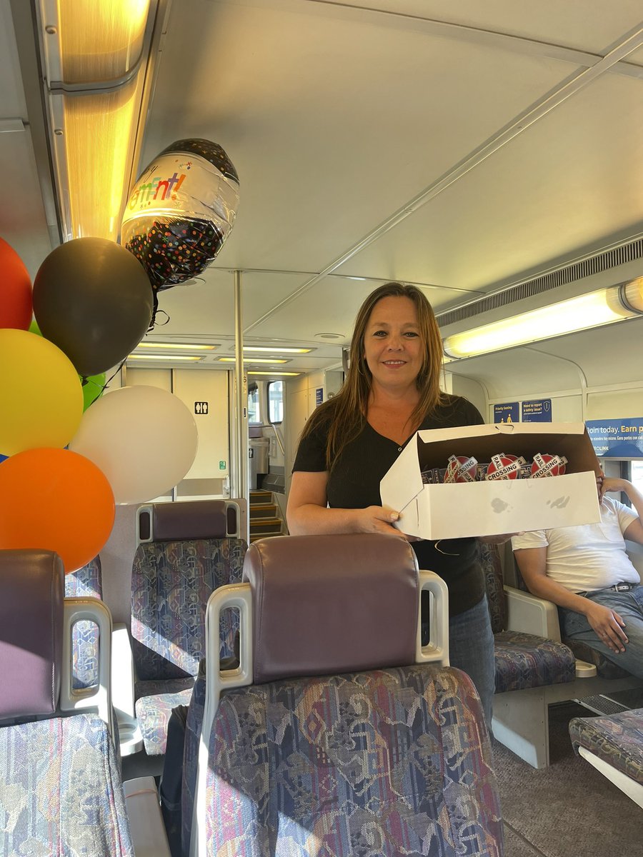 kylu90026's tweet photo. @Metrolink Celebrating our favorite conductor 
Scott @MetrolinkIEOC 808
we will miss you https://t.co/gfetgFc94R