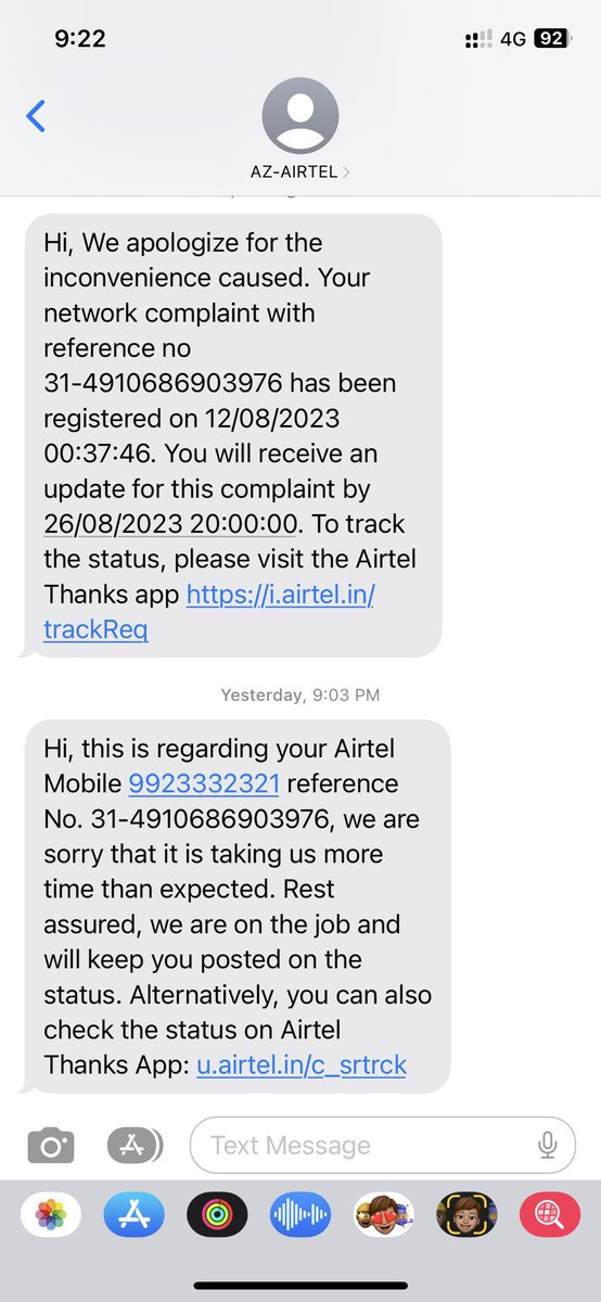 adidaga's tweet photo. @airtelindia @Airtel_Presence utter rubbish service. No resolution from your team since 15 days https://t.co/WIuIouFJsa