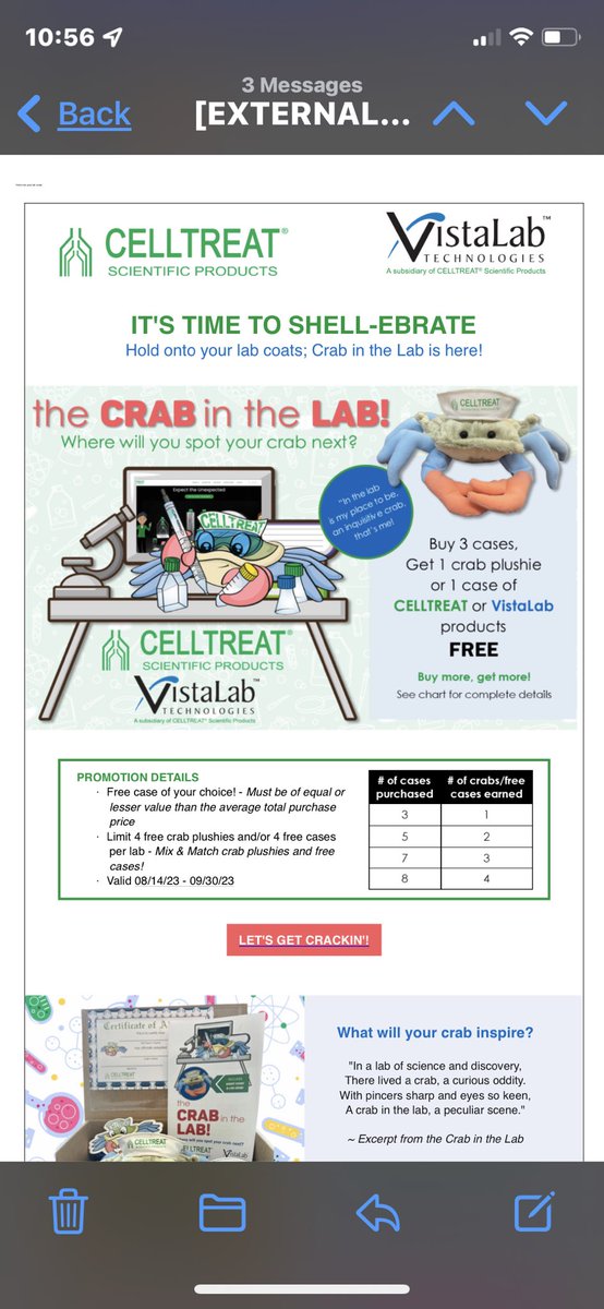 SteviJM2313's tweet photo. I’ve never fallen for a marketing promotion so hard in my life!!!!!!! Shut up and take my lab’s money @Celltreat!!!!!!!! https://t.co/HFY9sxlGMT