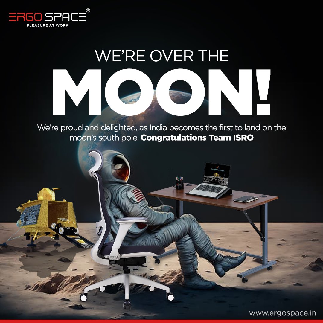 ergospaceindia's tweet photo. Congratulations Team @isro for the achievement 👏🏻🇮🇳
#Chandrayaan3 #Chandrayaan3Landing #isroindia #ProudIndian https://t.co/nZWMN8IF4z