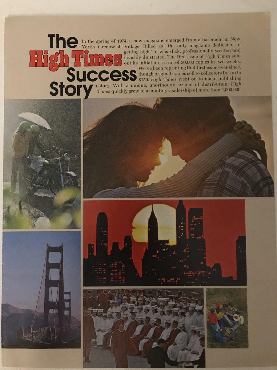 this 1977 brochure for prospective High Times advertisers looks like it was shot by the Parallax Corporation