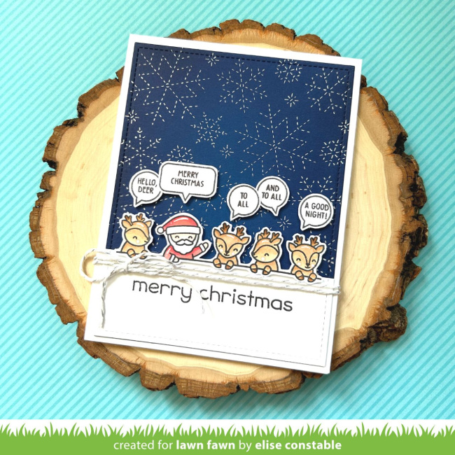 The new Fall &amp; Winter 2023 Release is available now and Simply Celebrate Santa is our free gift with $60+ purchase! This little Santa and his reindeer are so cute we clever sayings for the speech bubbles. 
lawnfawn.com/collections/ne…