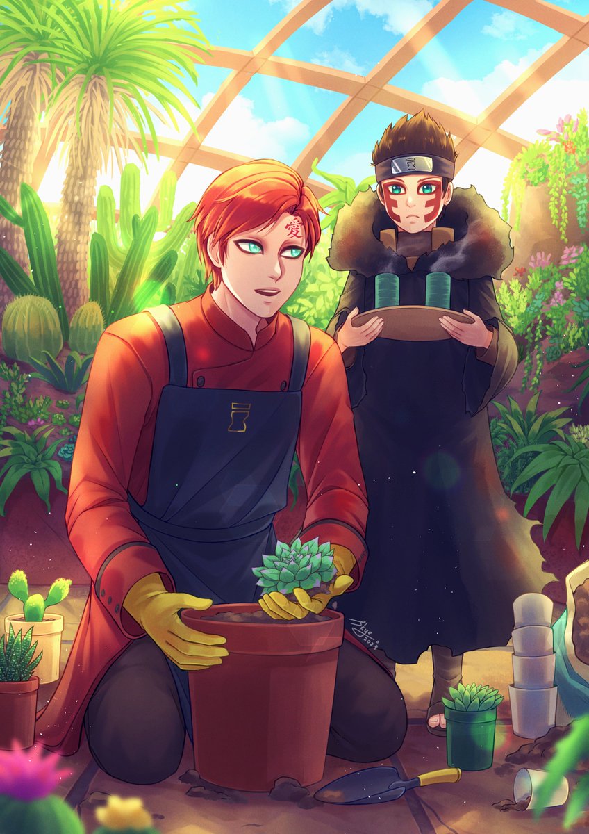 floatyskye's tweet photo. I finally get to share my piece for @GaaraZine~ Something about seeing Gaara and his son together fills me with inner peace

Please go check out the zine!! It's free to download 🌵 https://t.co/RTheJzu8Ub