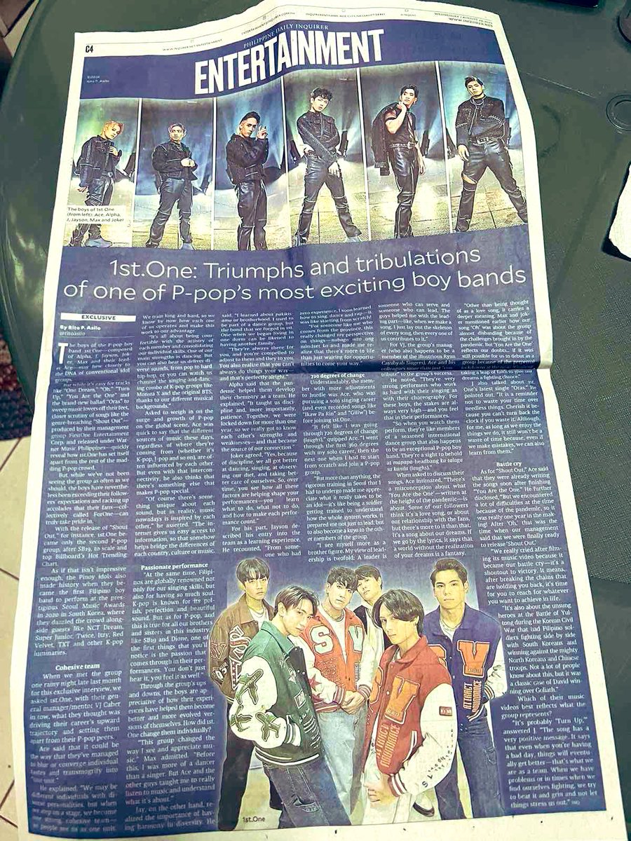1stoneOfficial's tweet photo. Thank you for this 😭 @InqEnt @inquirerdotnet 

#1stOne 
#ForOne https://t.co/XJlSqpdXed