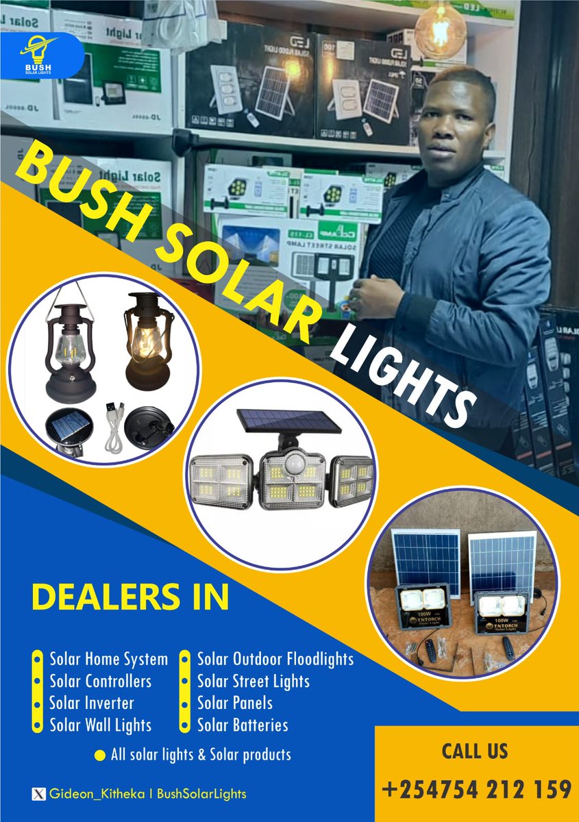 deltoro_94's tweet image. At Bush Solar Lights Shop we are open to serve you. Place your orders today asap through your number one plug @Gideon_Kitheka
wa.me/+254754212159
Always don't forget to support through reposting, sharing and referrals
#BushSolarLightsDelivers