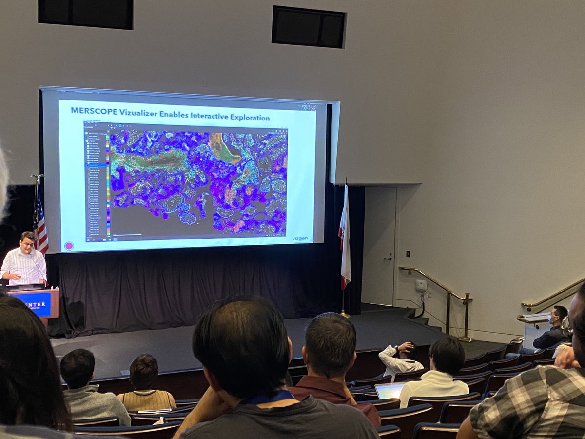Great #SpatialTranscriptomics workshop today ⁦⁦@UCIrvine⁩ , learning more about the MERSCOPE technology ⁦@vizgen_inc⁩, organized by ⁦Dr Xu⁩, and in preparation for the hand-on demo.