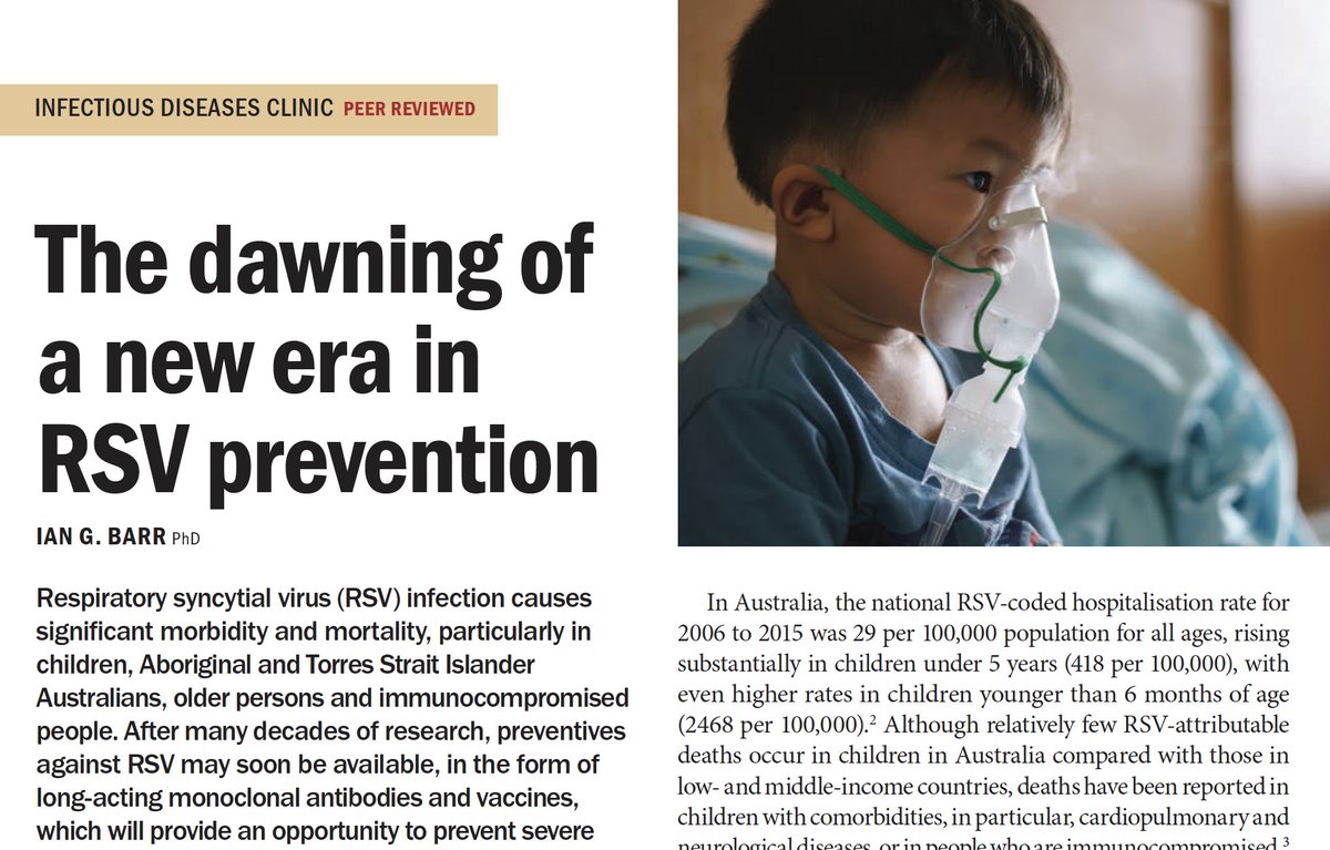 After decades of research, preventives against RSV may soon be available, in the form of long-acting monoclonal antibodies and vaccines, providing an opportunity to prevent severe RSV disease in infants and older persons. Thanks to Prof Ian Barr @WHOCCFluMelb @TheDohertyInst