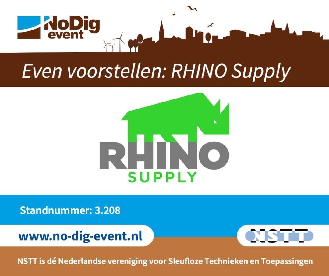 NoDigEvent's tweet image. Ontdek meer op ons komende evenement: 
NSTT No-Dig Event 11 en 12 oktober!

De spanning neemt toe naarmate we dichter bij ons evenement komen, en we zijn verheugd om de volgende exposant aan jullie voor te stellen: 

Rhino Supply