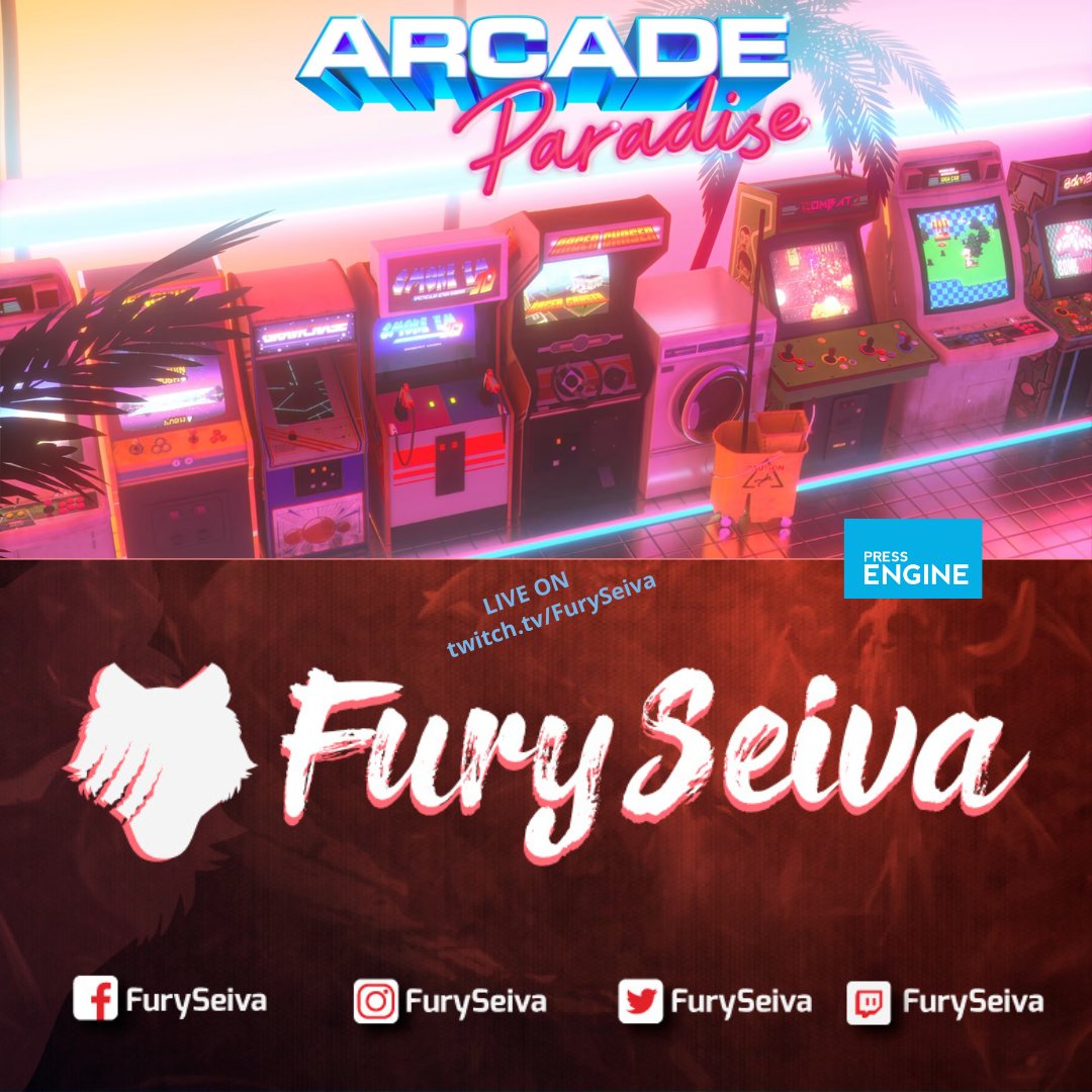 FurySeiva's tweet image. Arcade Paradise thx @press_engine  @nosebleedgames @WiredP  #pressengine #Kolmeia #Rangers #Tgm #Alpha #Eternos #Gods #Legacy #Fieis #Sintonia!!! Boraaa o/ 
twitch.tv/furyseiva