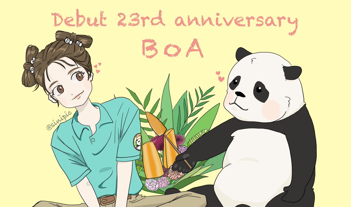 #BoA #debut_23rd_anniversary 
#fan_art #fan_art_BoA
.
보아 데뷔 23주년 기념 팬아트 2탄💛
에버랜드에 푸바오 만나러간 보아

<a href="/boakwon/">BoA</a>

#보아라는_우리의별_23주년축하해 #권보아 #사랑해