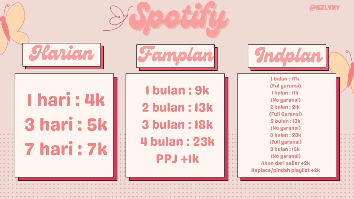 hzlvry's tweet photo. @Jennazalea_ sini kak, bisa dilihat dulu pricelistnya. jika berminat bisa DM atau WA di bio untuk fast respon yak https://t.co/ha3VOz3Lpx