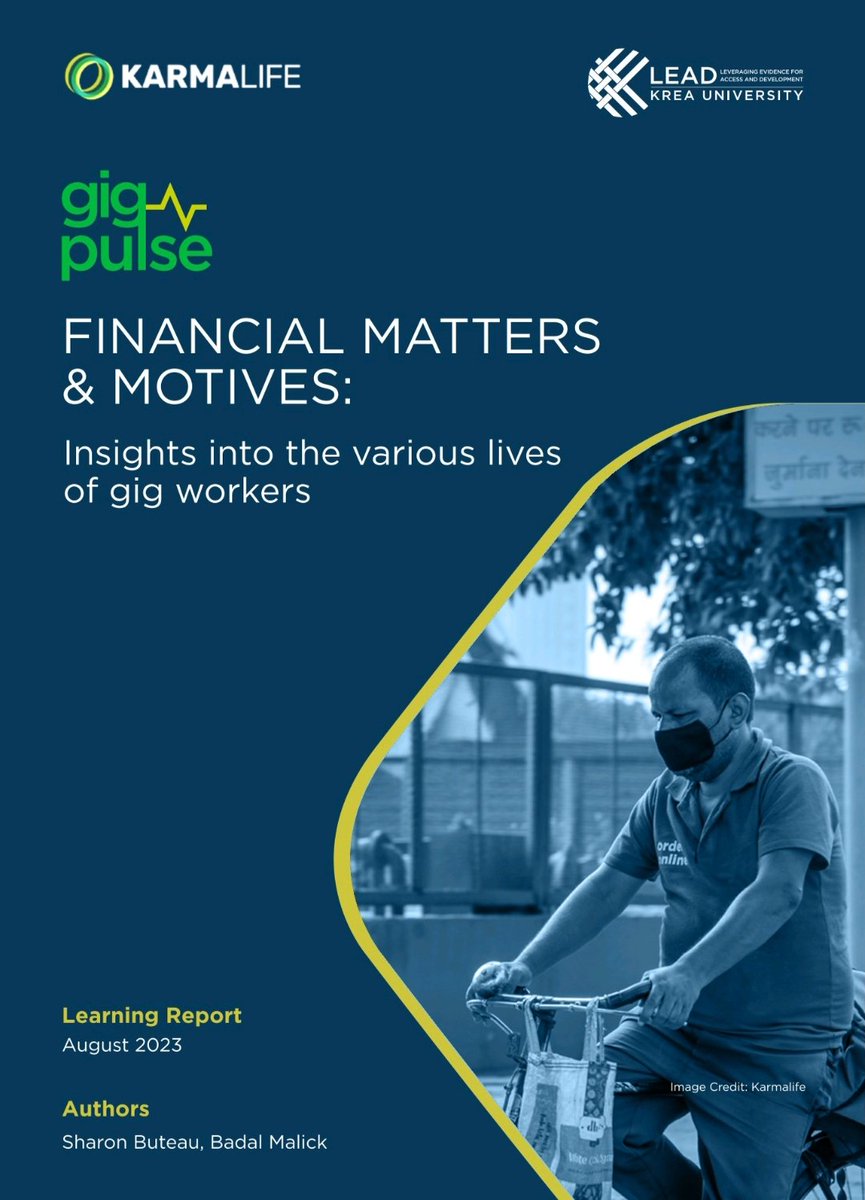 LEADatKrea's tweet photo. DYK? By 2030, India's #gigeconomy 🧑🏽‍🔧📲 will employ ~23.5 million workers. Who are #gigworkers and what do their financial lives look like? Read our latest learning note  which presents insights into their income patterns, 💳 needs and aspirations. 

Link: https://t.co/Srrcx2NxKJ https://t.co/BtJ0dMEUDK