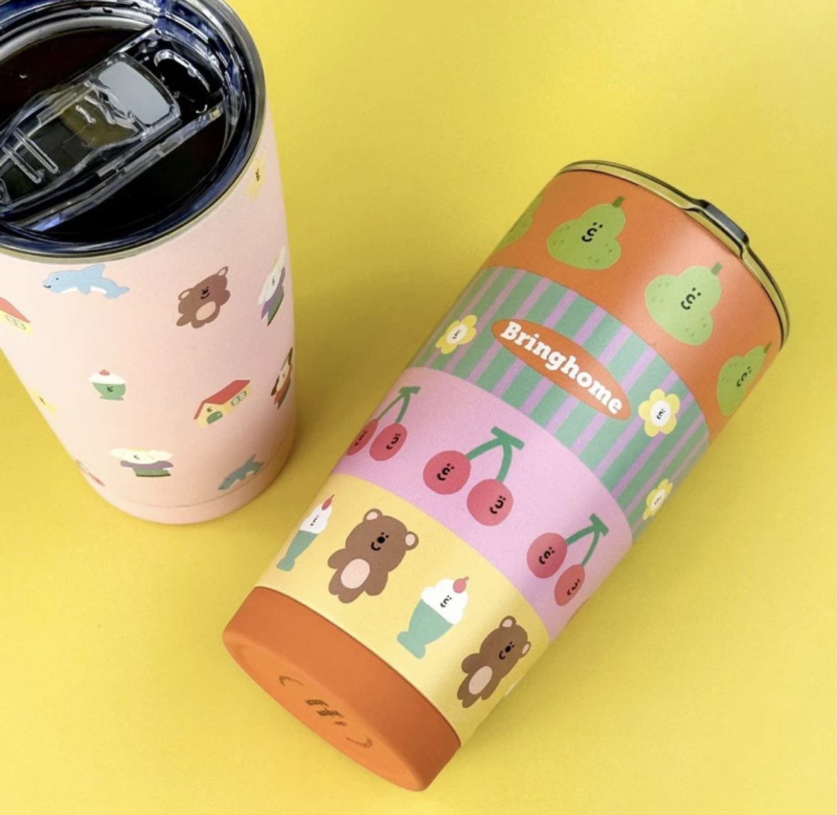 เอ้ย ไม่รู้เลยว่า bringhome.thebacon ออกแก้วแล้ว ㅠㅠ โอ้ยตอบโจทย์มาก ลายโคตรน่ารัก 🧸⭐️🏠