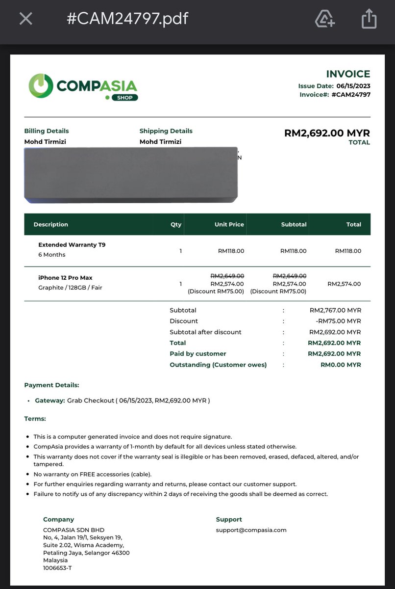 notmijiiii's tweet photo. I rasa beli Iphone dari CompAsia ni worth it giler for someone yang TAKDE CREDIT CARD. 

I guna grabpaylater je and i beli “Fair” condition pun still FLAWLESS 😭

Link: https://t.co/TzoWZzdwKy https://t.co/HiExcv7vei
