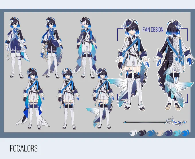 old fandesign of focalors, based on hi3 seele!  #GenshinImpact #HonkaiImpact3rd