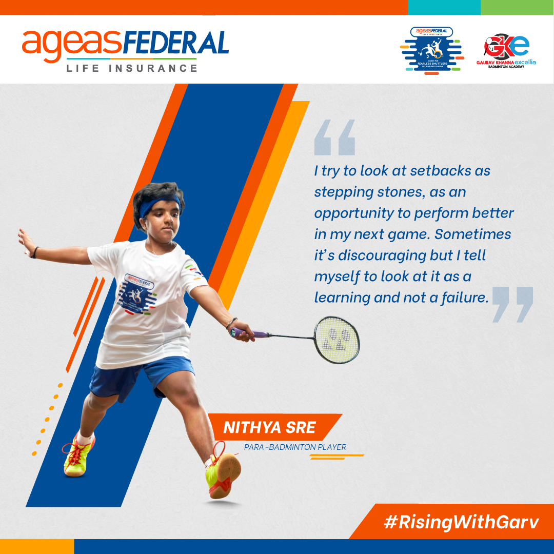 AgeasFederalQFS's tweet photo. From the day Nithya took up the sport, she gave it her all. Nothing could faze her from achieving her goals. She's now focused on performing well at the Paris Paralympics 2024.
#QuestForFearlessShuttlers #AgeasFederalLifeInsurance #Parashuttlers https://t.co/I3pFy0XpQn