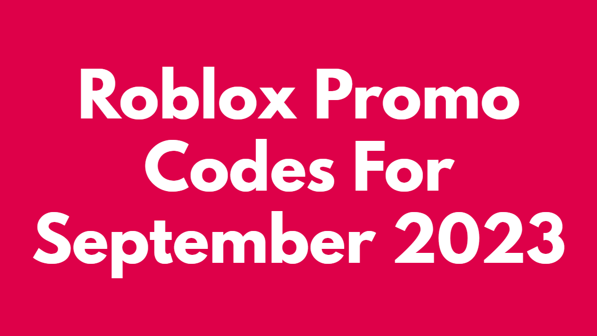 Roblox Promo Codes November 2023