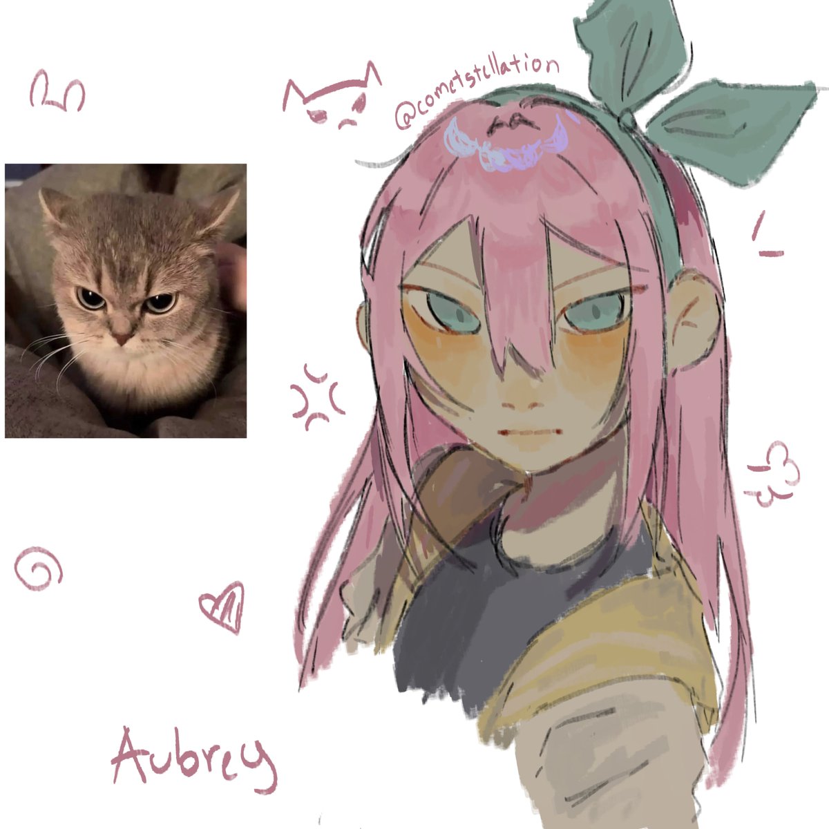 Cometstellation's tweet photo. Cat face theory on sunburn idk #OMORI #OMORIFANART #omorisunny #omori https://t.co/oxaqvXQcSF