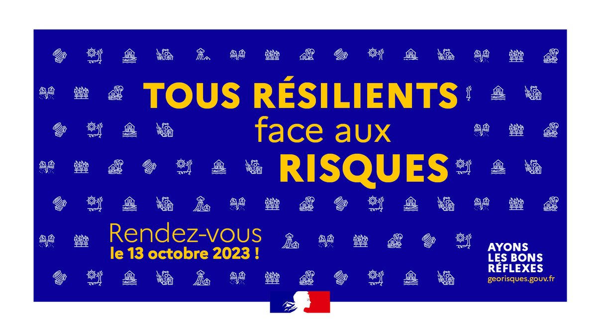 SecCivileFrance's tweet photo. #JNR2023 📣Un appel à projets pour la 2e édition de la Journée Nationale de la Résilience qui aura lieu le 13 octobre prochain !
🎯Citoyens, entreprises, employeurs publics, élus, collectivités territoriales... Mobilisez-vous !
📆Candidatez jusqu'au 2/10 👉https://t.co/77Nllmy4JO https://t.co/ooQIN1PIi6