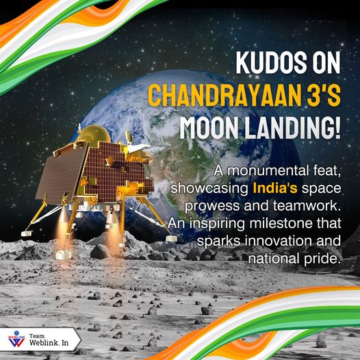 BREAKING | India scripts history as #Chandrayaan3's Vikram lander successfully touches down on Moon's south pole.

#Chandrayaan3Triumph #LunarExploration #ISROAchievement #SpaceMilestone #IndiaInSpace #PrecisionLanding #MoonInsights #TechnologicalFeats #GlobalAdmiration #Trending