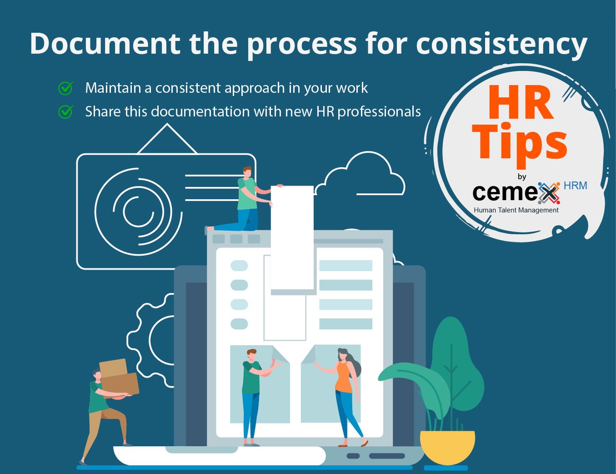 cemexHRM's tweet photo. ✅Boost your workplace success with our weekly concise HR tips!
If you want to ensure that you maintain a consistent approach in your work, then documenting the processes is the key.
#HRtips #WorkplaceSuccess #HRHacks #HumanResourceManagement https://t.co/PJRrLPX09Y