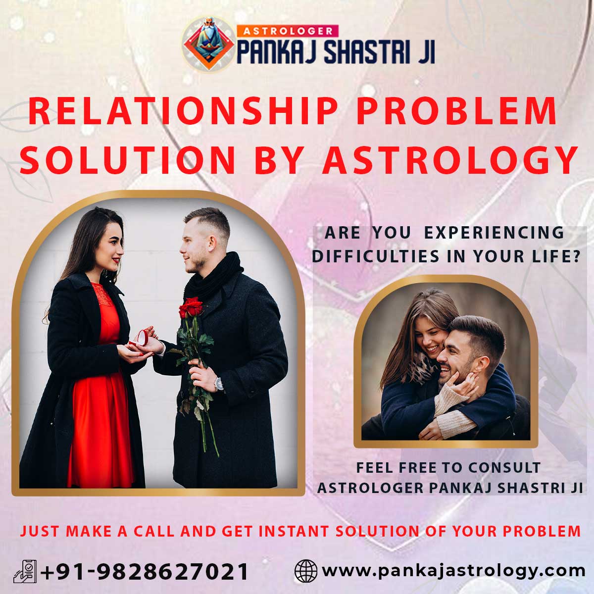 pankajshastri28's tweet image. #Relationshipproblemsolution by astrology Specialist in Amritsar effectively solved the problems of thousands of people who had lost hope because of the problems they had faced for long time. Our #AstrologerPankajShastri Ji is a Relationship problem Expert
bit.ly/45xST79