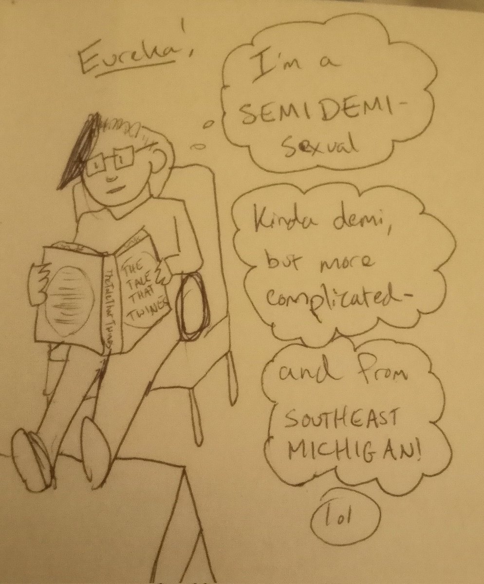 Pandemic journal #15 is now going to have  bookmarks from convention lanyard ribbons, doho. One says "I am out of excuses", another "Reading is fundamental". 3rd shows I was a Gen Con playtester.

Journal comic for today is me reading The Tale That Twines by Cedar McCloud.