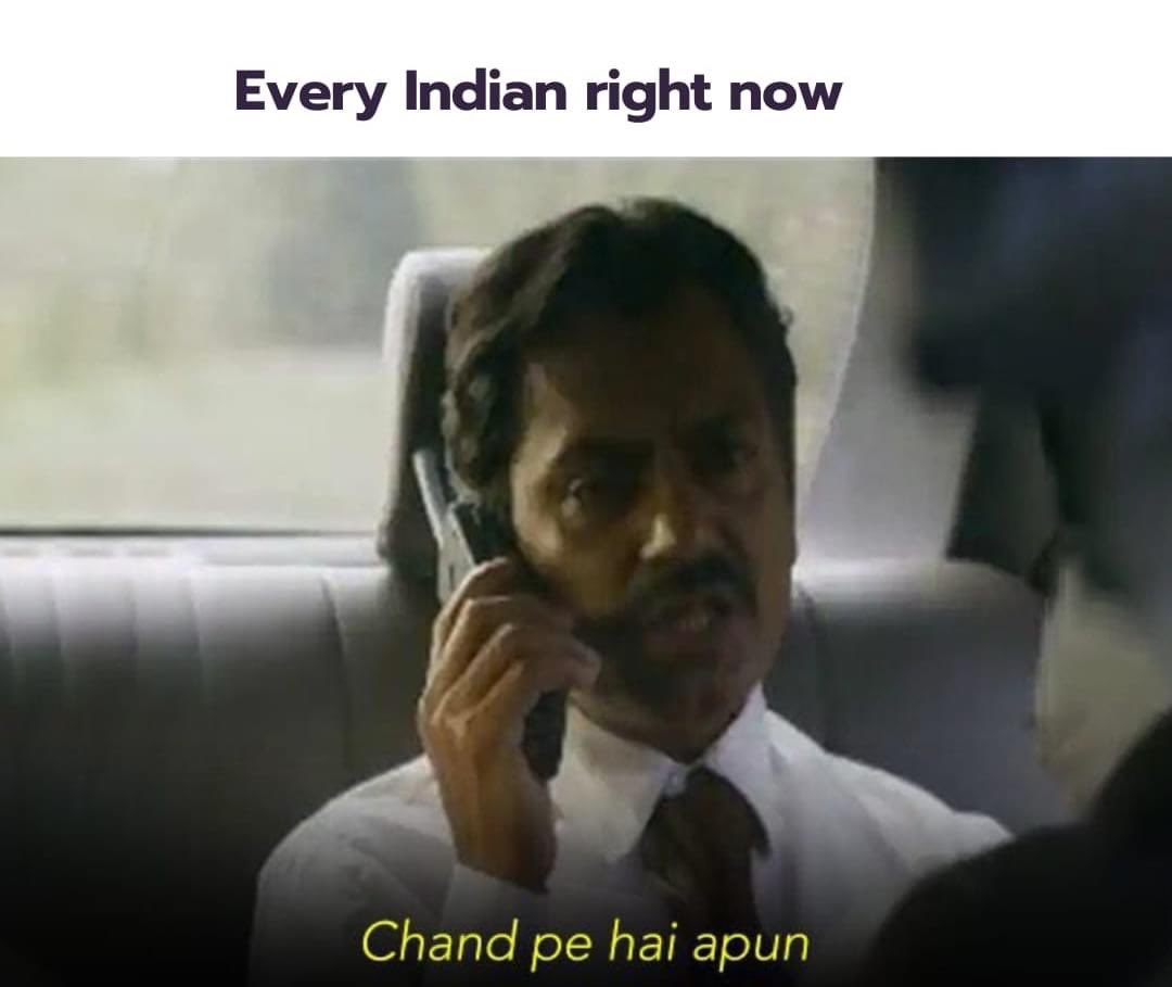 vikram_rawat08's tweet photo. That feeling:)
#Chandrayaan3 #MoonLanding #Vikramlanding #justforfun https://t.co/OY69hnStWq