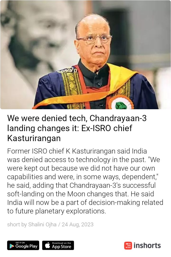 This speaks volumes about d current leadership under which Chandrayan 3 was successful 
#IndiaOnMoon #IndiaInSpace #Chandrayaan3Landing #Chandrayaan3Success #Chandrayaan_3