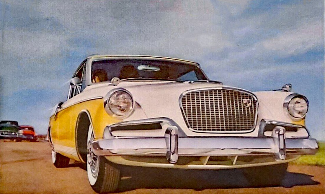 Car_Guy_Tom's tweet photo. One of my favorite pieces of auto-ad art. #Studebaker #1956Studebaker #StudebakerHawk #Art #Advertising https://t.co/JRayIrl7GO